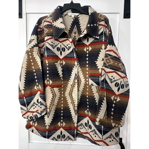 Davi & Dani Aztec women’s shirt jacket shacket in size Large - Picture 1 of 7